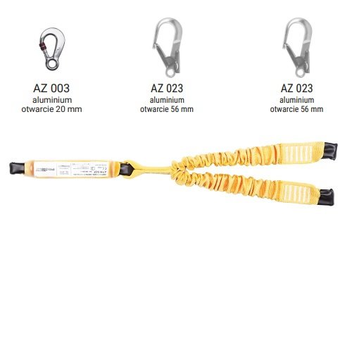 ABM SCF BW260 - Amortyzator bezpieczeństwa z elastyczną podwójną taśmą do pracy na rusztowaniach ABM SCF i zatrzaśnikami AZ003, AZ023, AZ023 - dł. 1.5 m