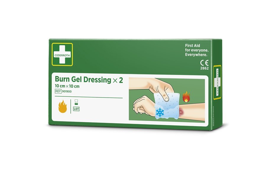 Opatrunek hydrożel na oparzenia Cederroth Burn Gel Dressing 2 szt. 10×10 cm REF 901900