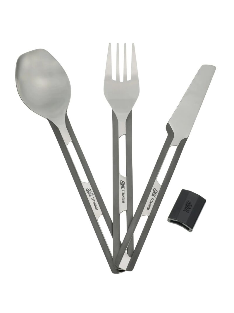 Sztućce Esbit TITANIUM CUTLERY SET SILICON SLEEVE