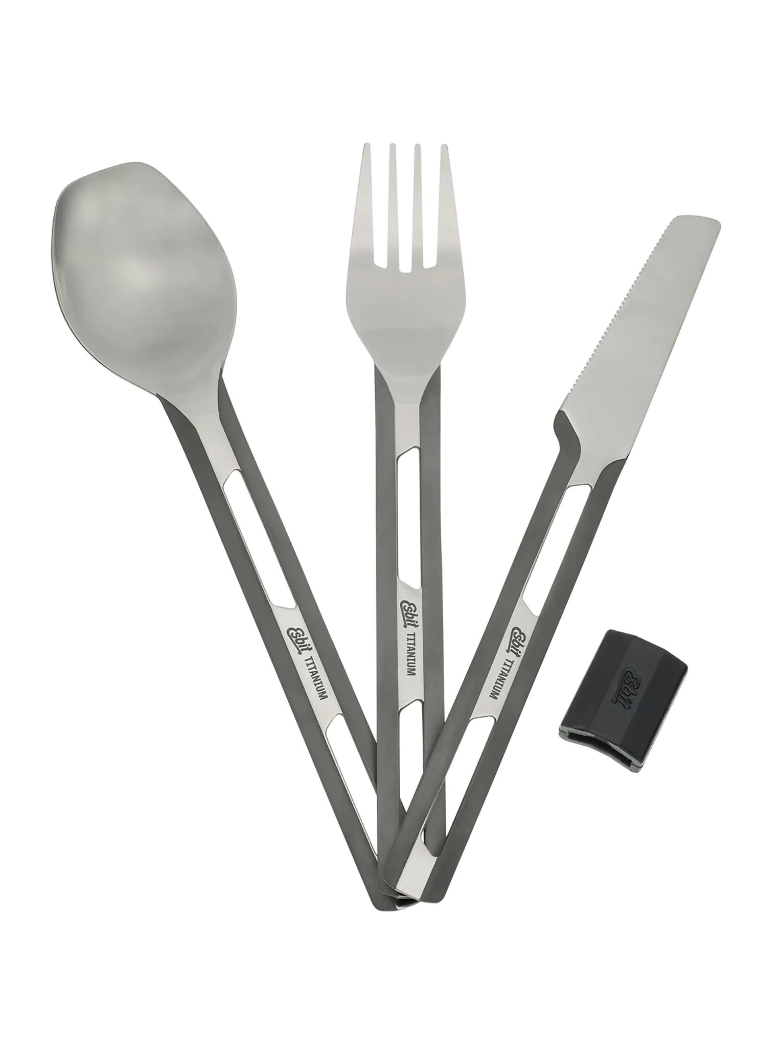 Sztućce Esbit TITANIUM CUTLERY SET SILICON SLEEVE