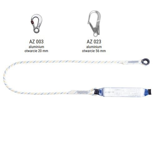 AW170/LB101 - Amortyzator bezpieczeństwa z linką i zatrzaśnikami AZ003, AZ023