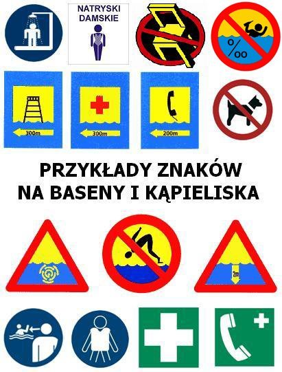 Znaki kąpieliskowe INFORMACYJNE - USTAWOWE ORAZ WEDŁUG ZAMÓWIENIA