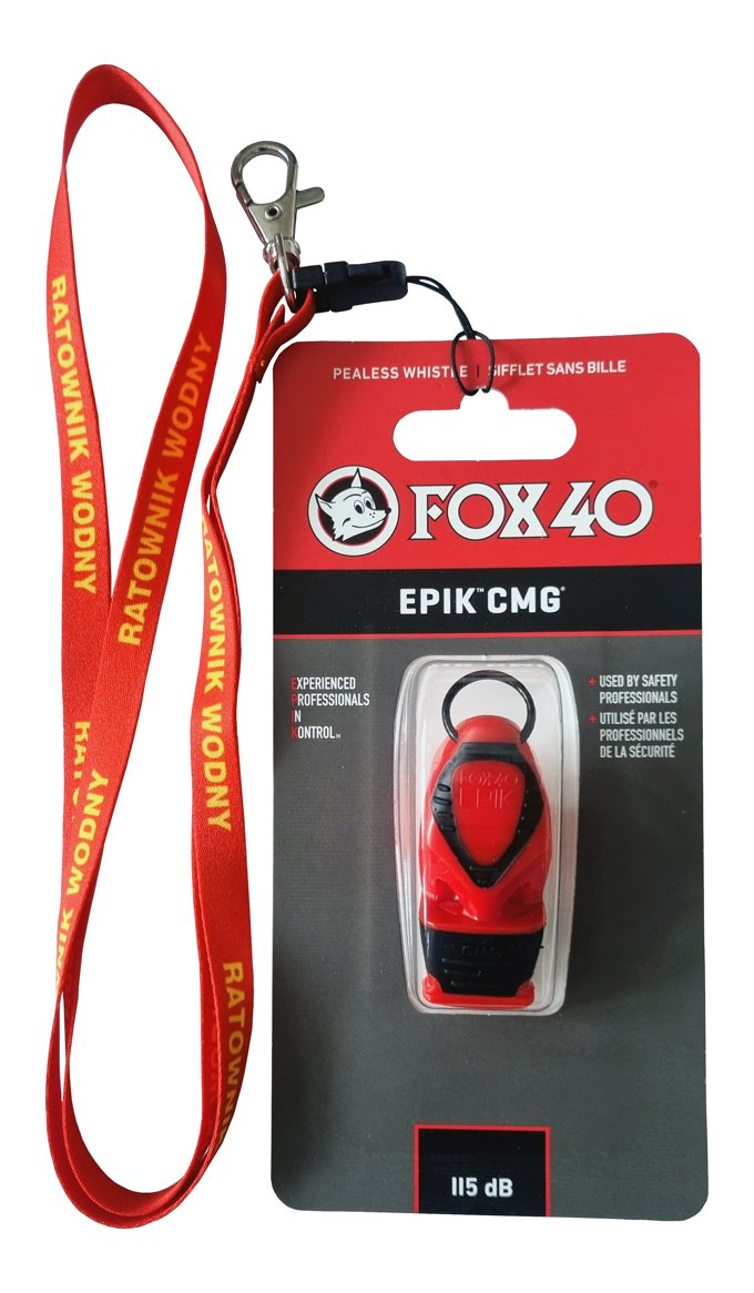 Gwizdek FOX40 CLASSIC 115dB + smycz RATOWNIK WODNY