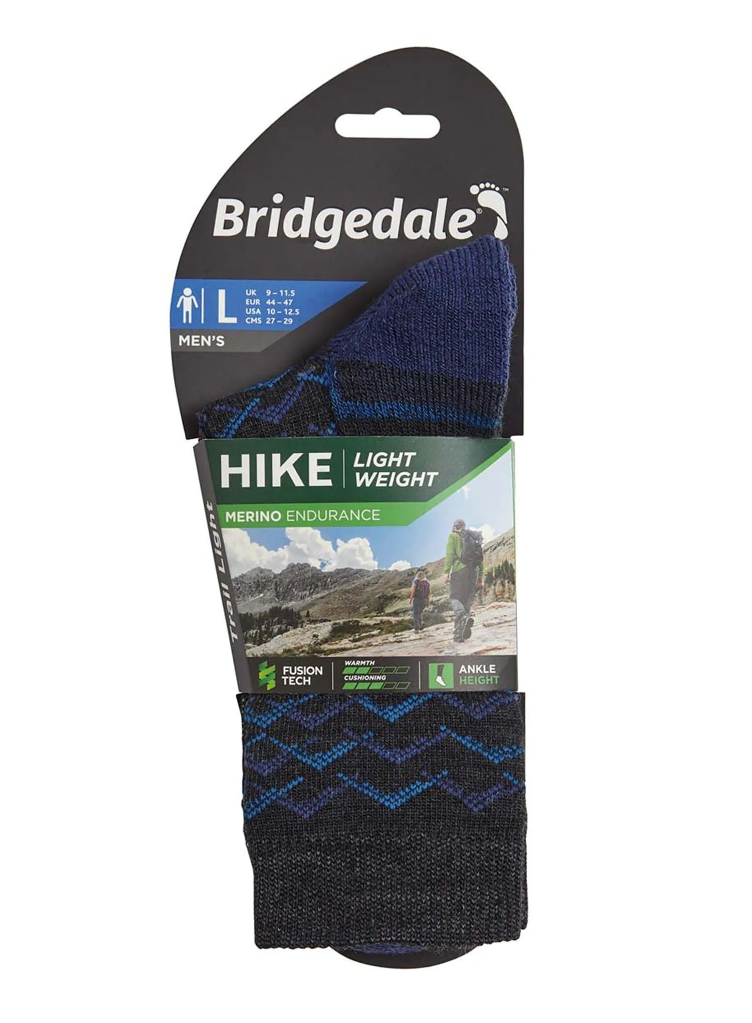 Skarpety Bridgedale HIKE LW END AN PAT gry/blu XL
