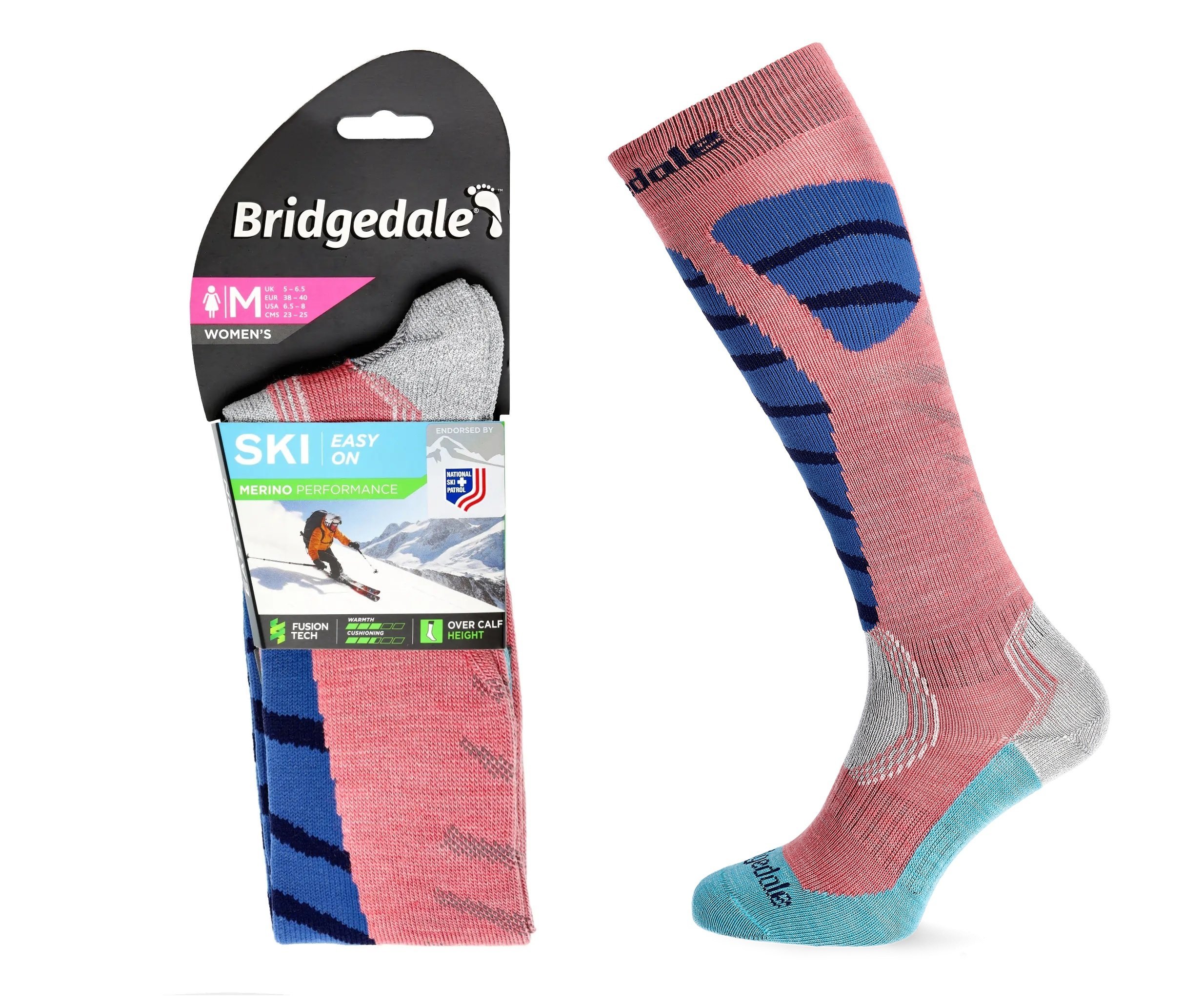 Skarpety Bridgedale SKI EASY ON END P LD cor/blu S
