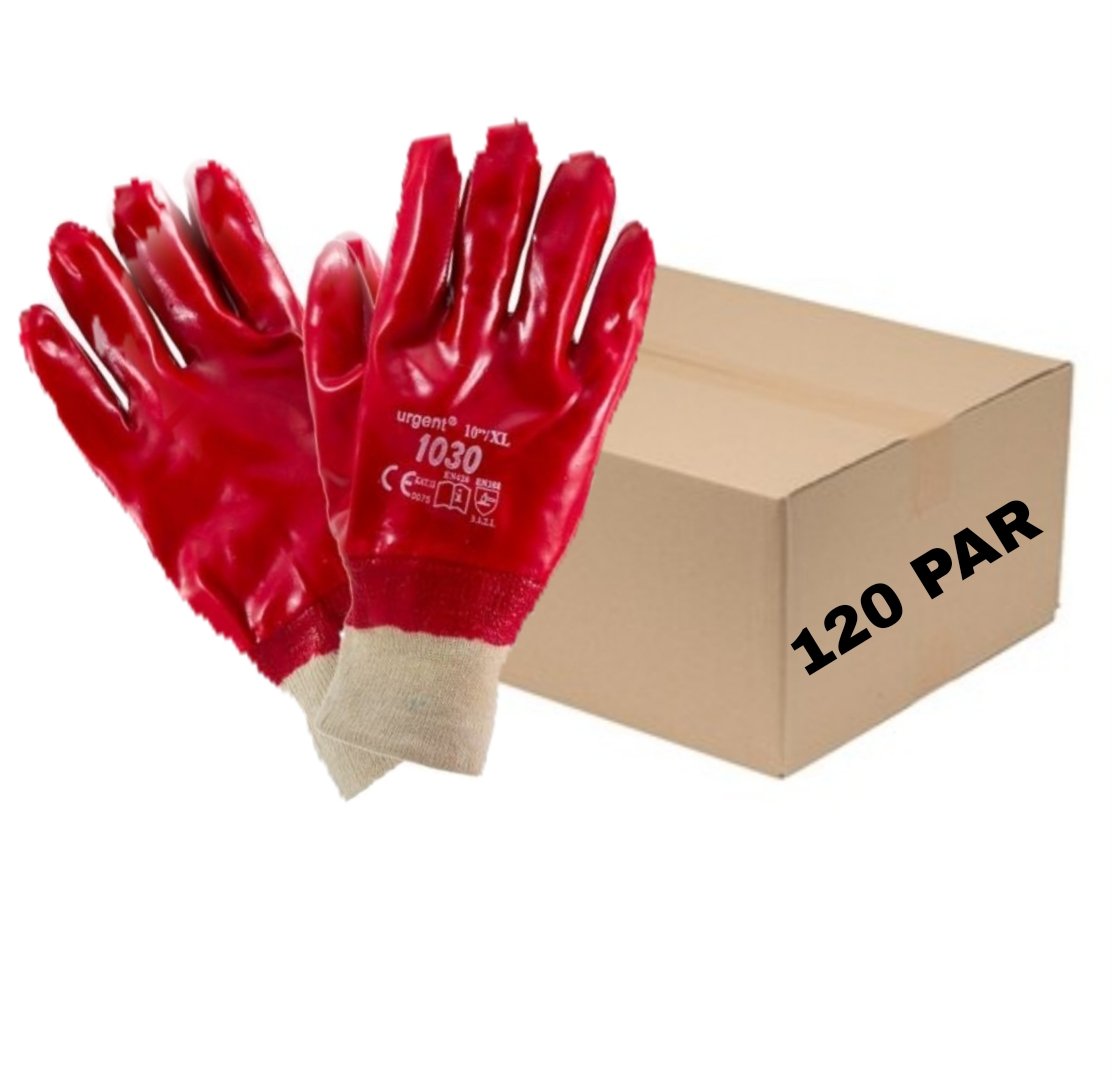 Rękawice URGENT impregnowane pokryte PCV 1030 r.10 x 120 PAR