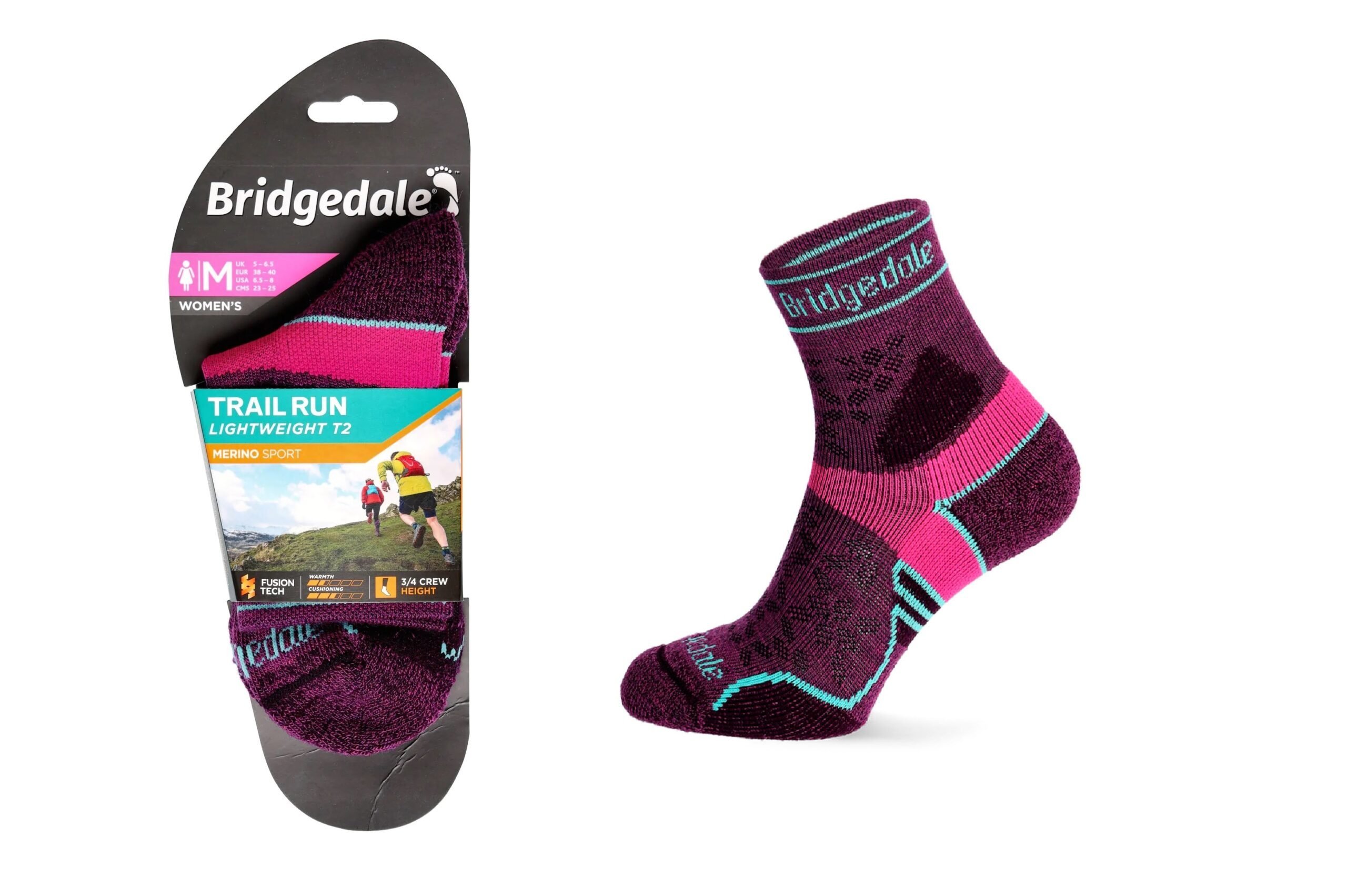 Skarpety Bridgedale LW T2 MERINO 3/4 LD damson L