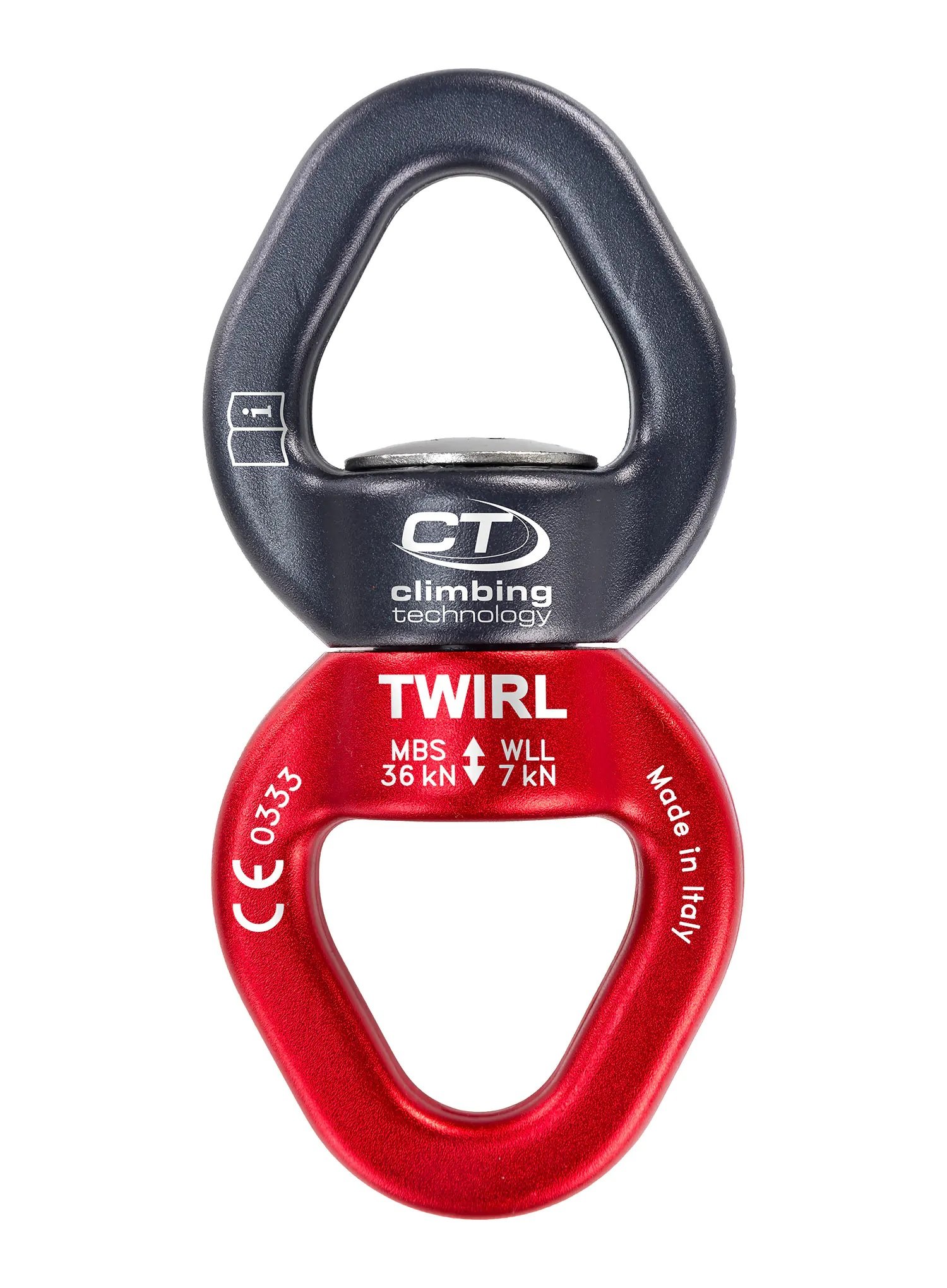 Krętlik TWIRL grey/red Climbing Technology