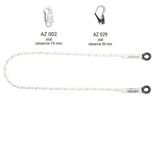 LB 101 - Linka bezpieczeństwa z zatrzaśnikami AZ002, AZ029 - dł. 1.4 m