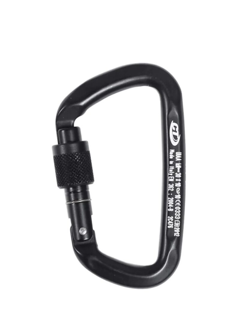 Karabinek do wspinaczki D-SHAPE CF SG czarny Climbing Technology