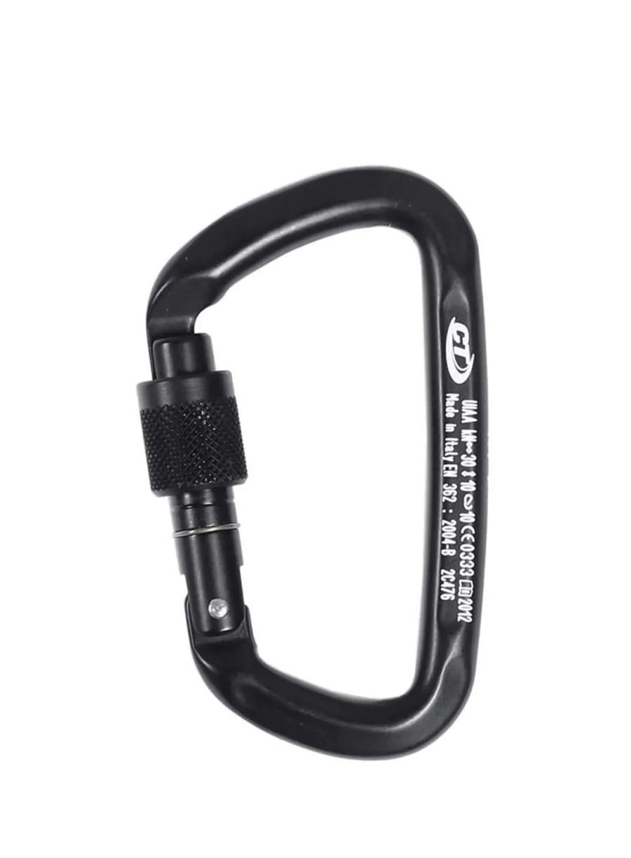Karabinek do wspinaczki D-SHAPE CF SG czarny Climbing Technology