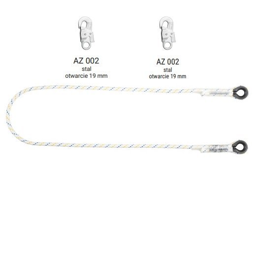 LB 101 - Linka bezpieczeństwa z zatrzaśnikami AZ002, AZ002 - dł. 1.4 m