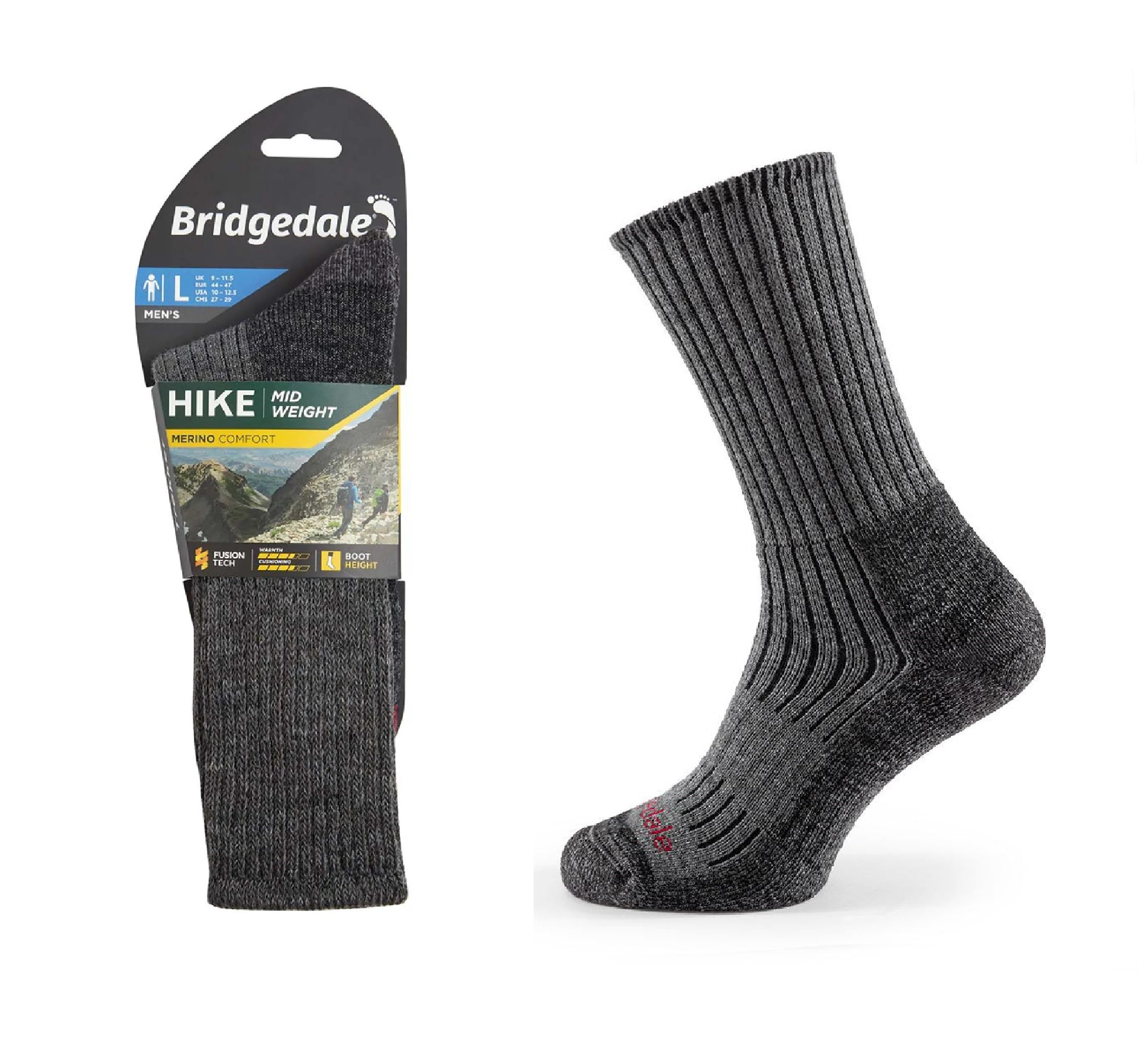 Skarpety Bridgedale HIKE MW COM BO ORI charcoal XL