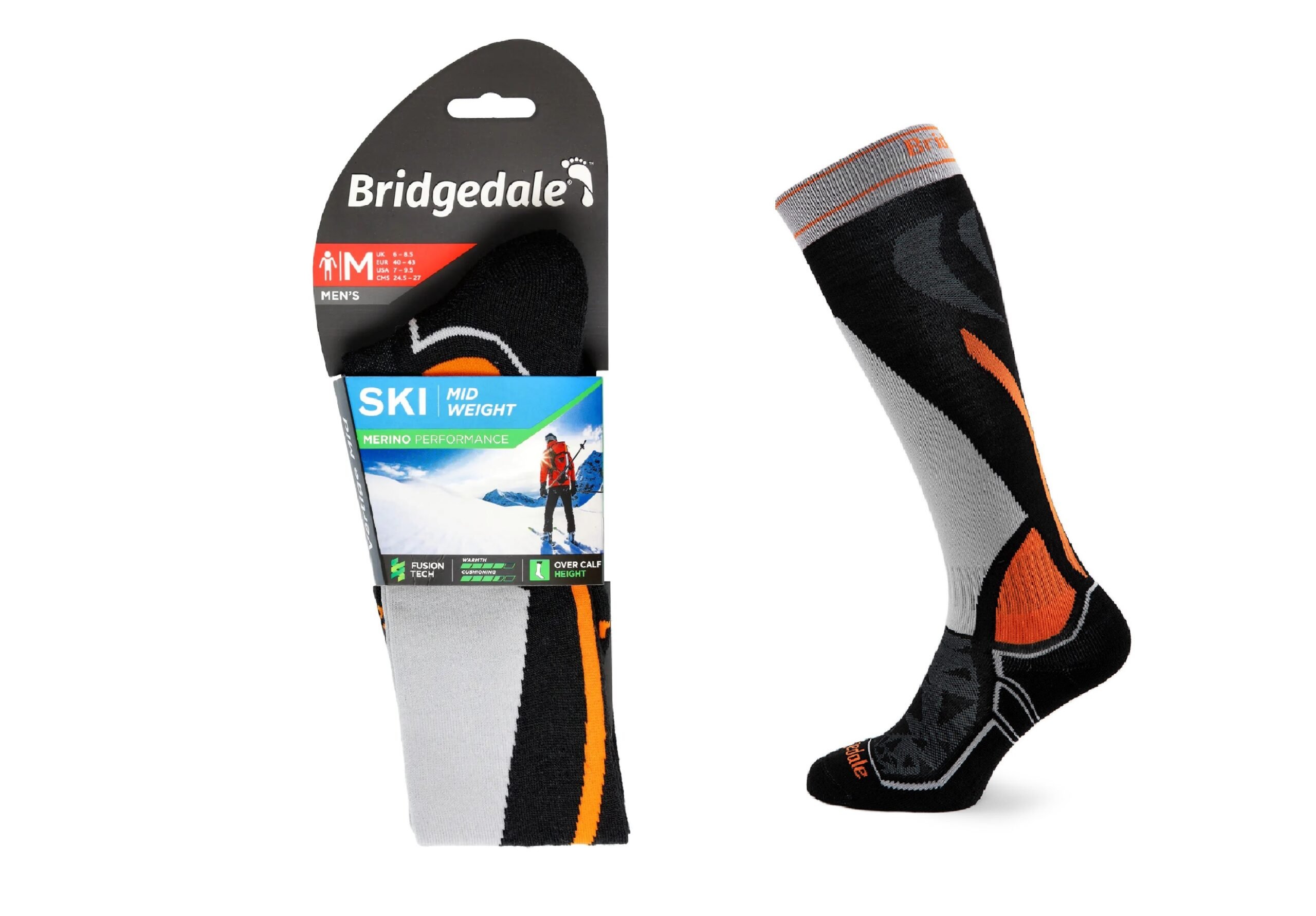 Skarpety Bridgedale SKI MW END black/silver S
