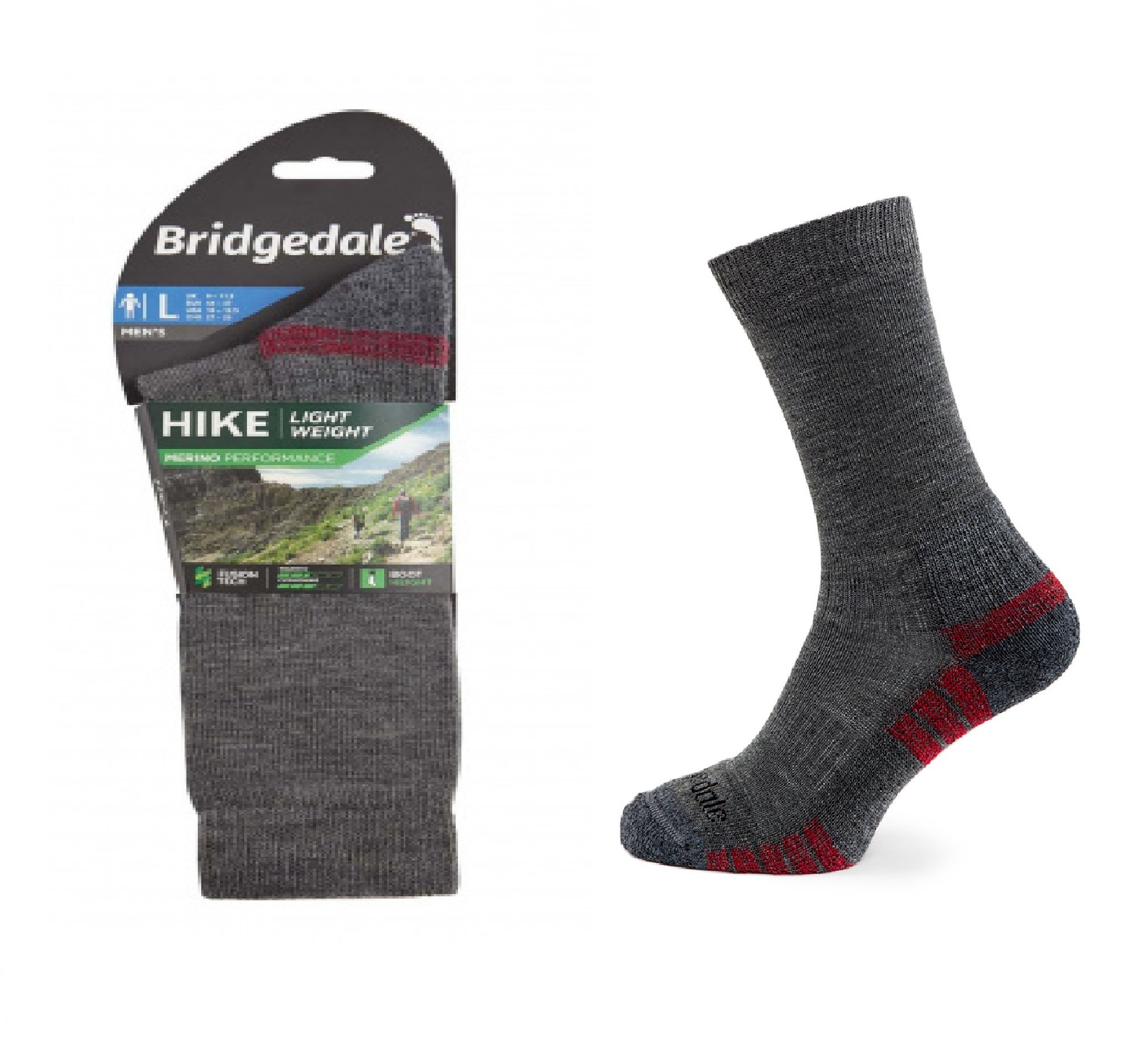 Skarpety Bridgedale HIKE LW END BO ORI grey XL