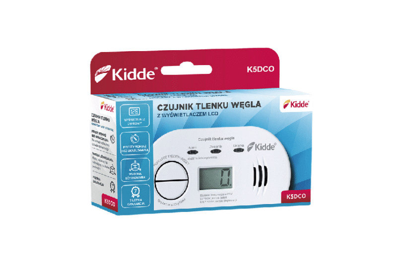 CZUJNIK CZADU tlenku węgla KIDDE K5DCO LCD - 7LAT GWARANCJA